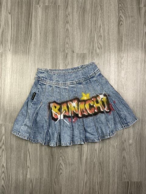 Other Designers Japanese Brand - Steals🔥Banana Chips Grafiti art back hit pleated denim skirt
