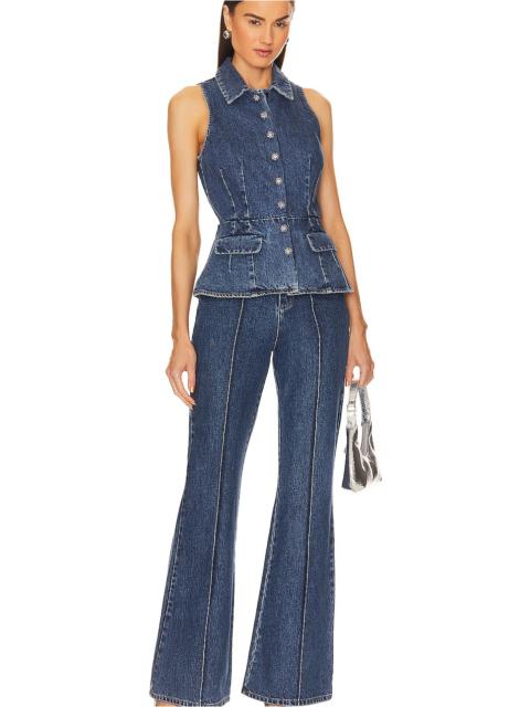 self-portrait Denim Jumpsuit
