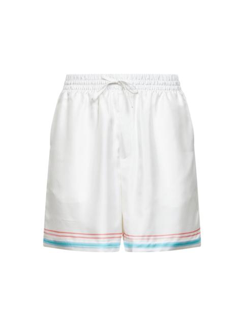 CASABLANCA Casablanca Men White Silk Twill Dance Joy Shorts