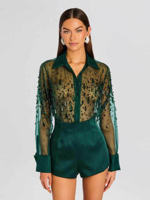 RETROFÊTE AUBRIELLA EMBELLISHED SHIRT