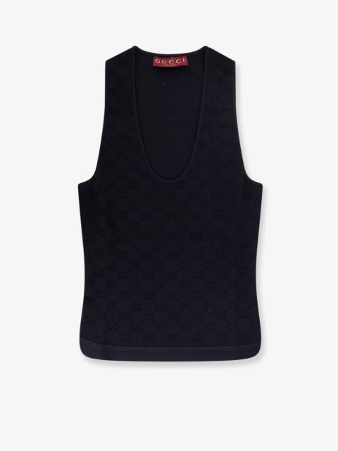 GUCCI Gucci Viscose Blend Top With All-Over Gg Motif