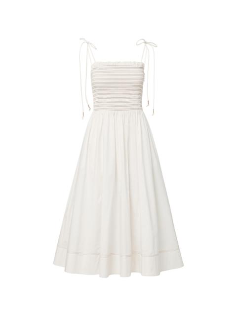 VERONICA BEARD KAELA SMOCKED MIDI DRESS
