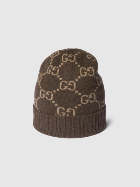 GUCCI GG cashmere jacquard hat