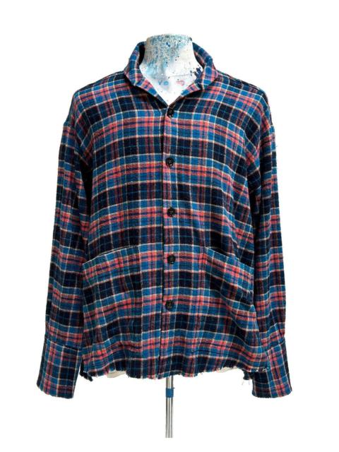 Greg Lauren $850 Greg Lauren Boxy Plaid Shirt