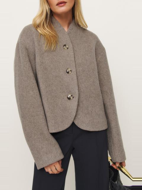 Reformation Reformation Owen Wool Blend Jacket in Stone at Nordstrom