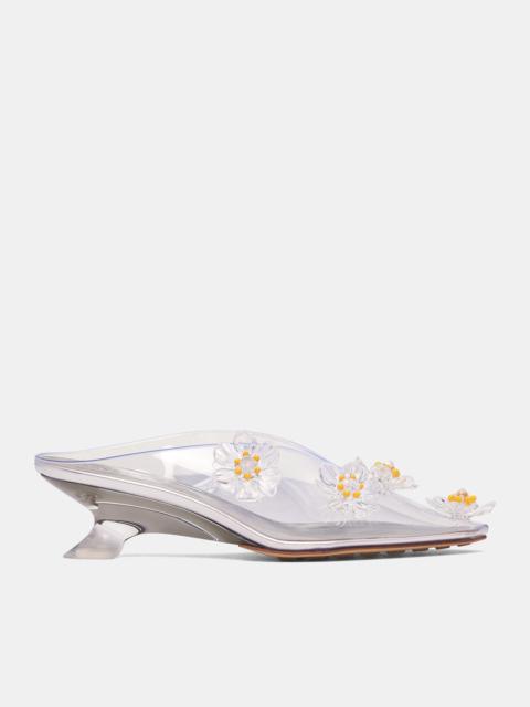 Bottega Veneta Transparent PVC Helios Heeled Mules