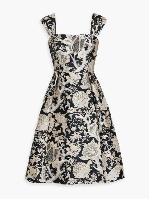 CAROLINA HERRERA Metallic jacquard dress