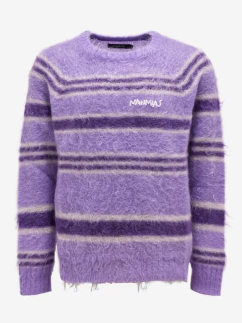 NAHMIAS Nahmias Purple Striped Knit Sweater
