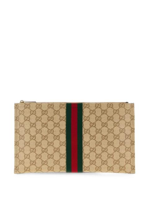 GUCCI Gucci Women Web Detail Large Pouch