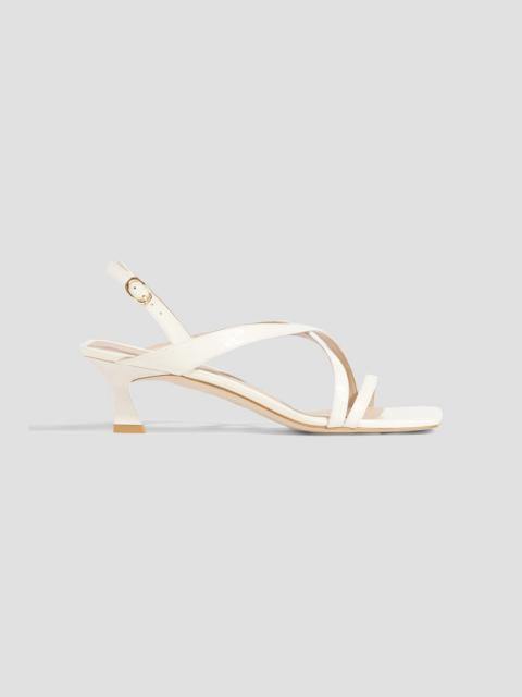 Stuart Weitzman Oasis 50 patent-leather slingback sandals