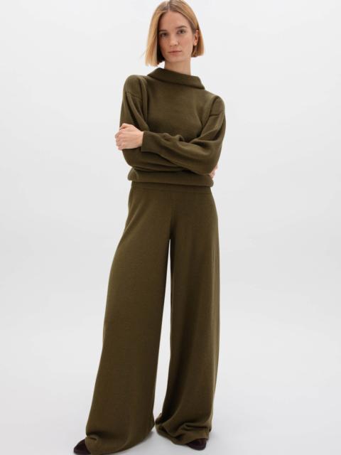 Johnstons of Elgin Cashmere Green Slouch Trousers