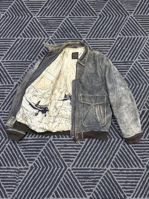 Other Designers Vintage AM-3 TYPE Military Leather Jacket