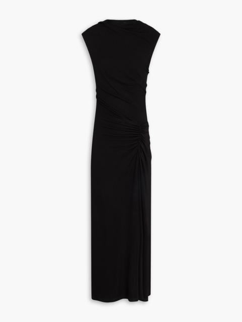 SIMKHAI Ruched jersey maxi dress