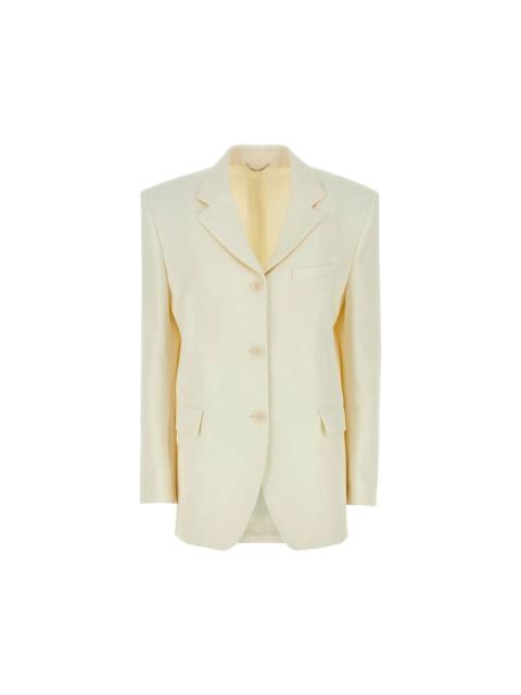MAGDA BUTRYM MAGDA BUTRYM Ivory Wool Blend Oversize Blazer New & Authenti