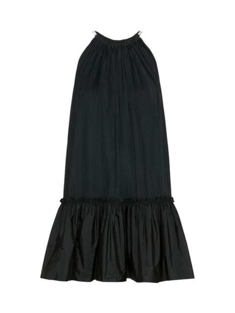 Max Mara Max Mara Women Short Sleeveless Dress In Pleated Taffeta - Black