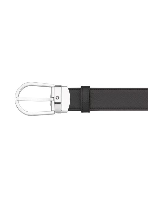 Montblanc Horseshoe buckle black/brown 30 mm reversible leather belt