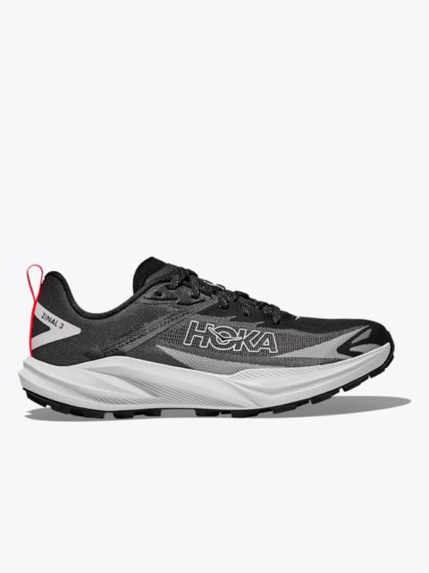 HOKA Women's Zinal 3 Shoes in Black/White