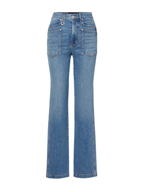 VERONICA BEARD DYLAN PATCH-POCKET STRAIGHT-LEG JEAN