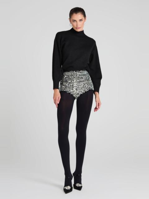 NADINE MERABI Paige Silver Hotpants