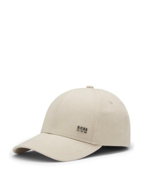 BOSS COTTON-TWILL CAP WITH SIGNATURE STRIPES