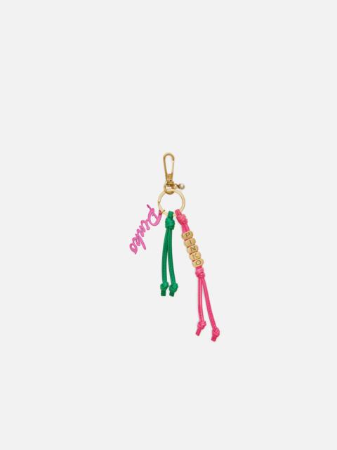 PINKO KEY RING WITH BEADS AND PINKO LETTERING LOGO