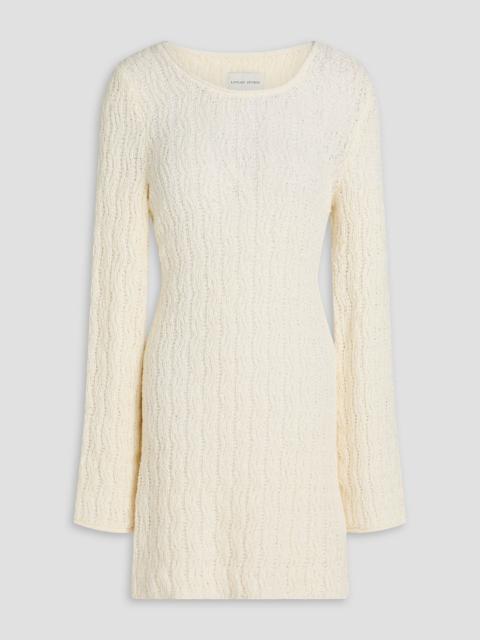 Loulou de Saison Aisala open-knit cotton-blend dress
