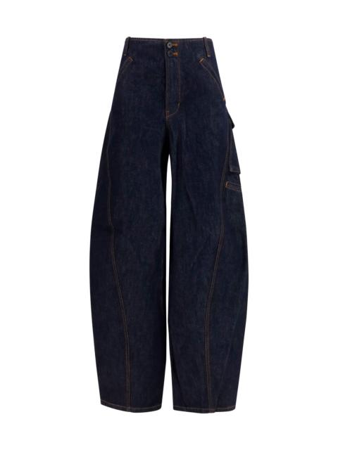 self-portrait Self-portrait Cargo Jeans Blue Women
