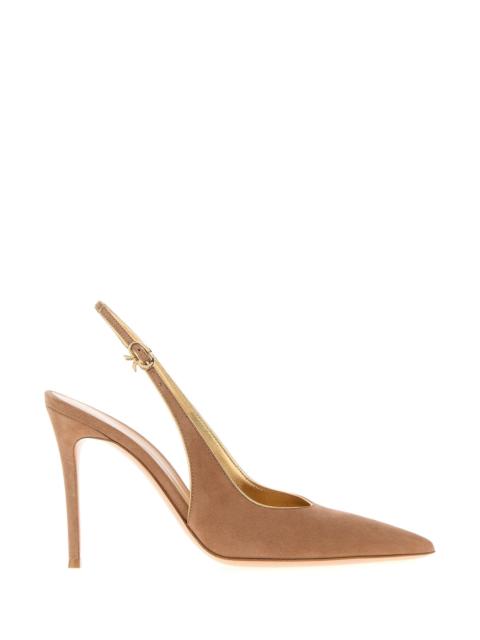 Gianvito Rossi Camel suede Yves pumps