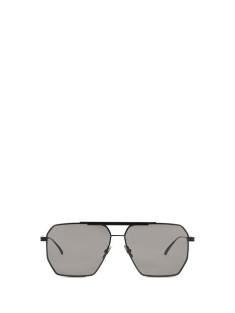 Bottega Veneta Bottega Veneta Square Sunglasses Black-Black-Grey