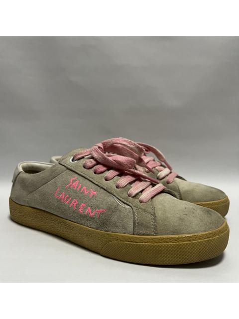 SAINT LAURENT Saint Laurent Wmns Court Classic SL-06 Optic White Fluo Pink