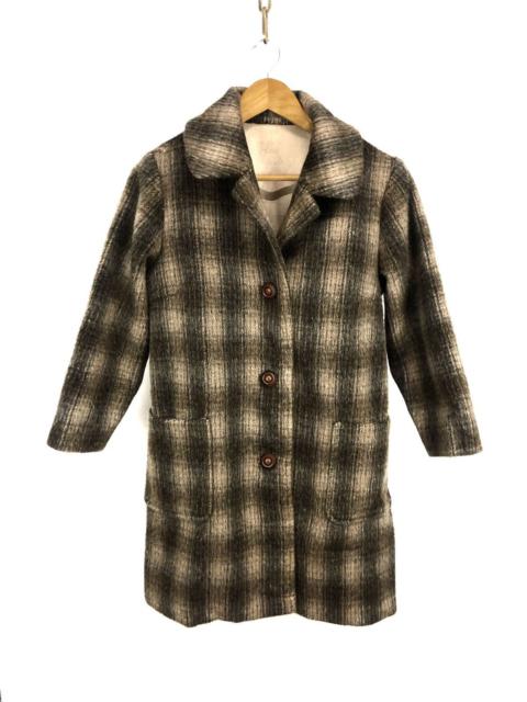 Other Designers Japanese brand wool long jacket tartan design