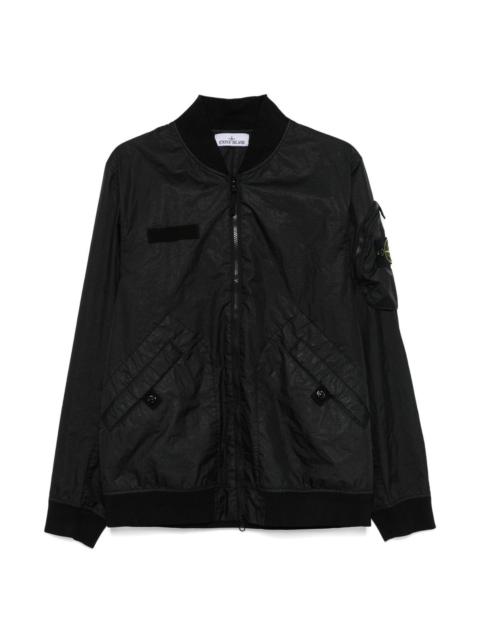 Stone Island Logo nylon bomber jacket