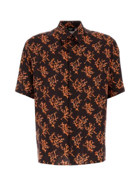 FENDI Fendi Men Printed Linen Shirt