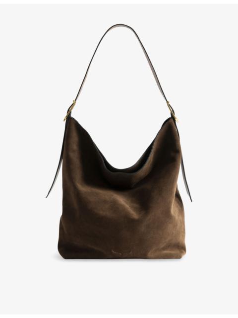Zadig & Voltaire Jane Hobo XL Suede Shoulder Bag