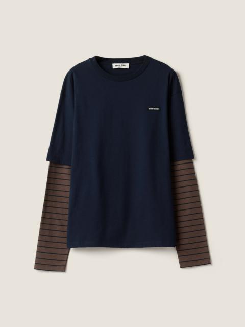 Miu Miu Long-sleeved jersey T-shirt