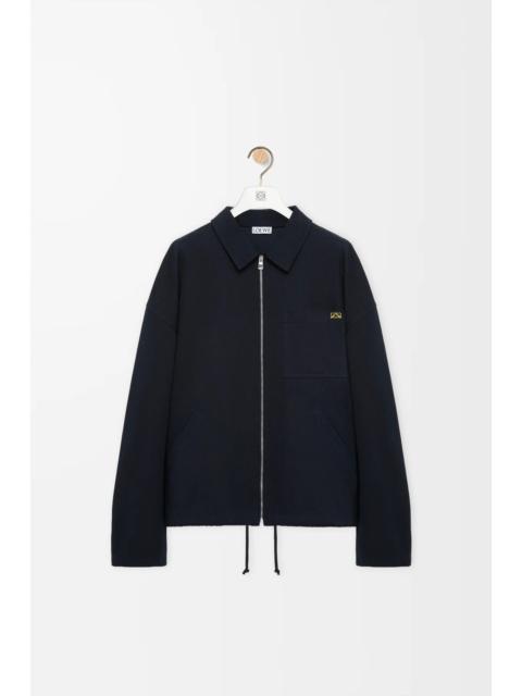 Loewe Loewe Zippered Cotton Jacket Dark Navy