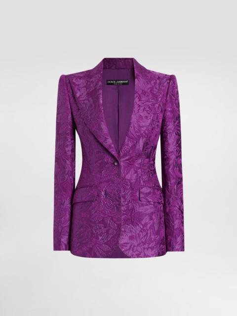 Dolce & Gabbana Peony-motif brocade turlington jacket