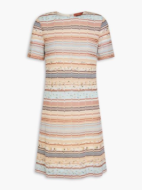 Missoni Metallic crochet-knit mini dress