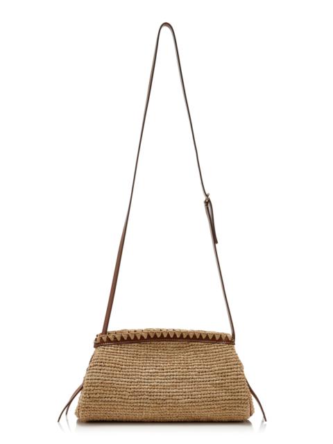STAUD Maude Convertible Raffia Clutch neutral