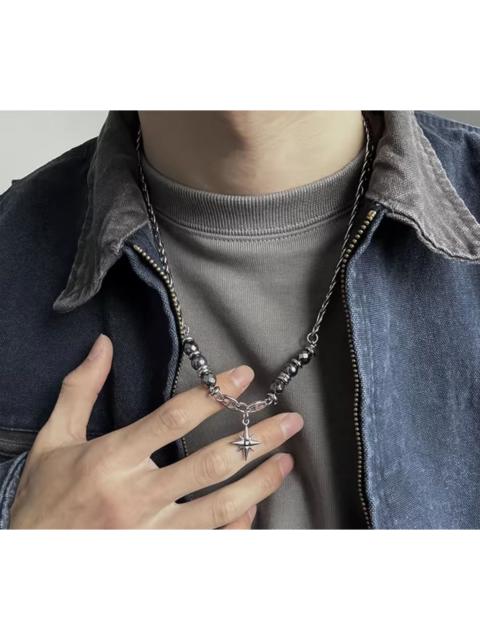 Other Designers Japanese Brand - Obsidian Star Necklace ( 45 + 5 cm )