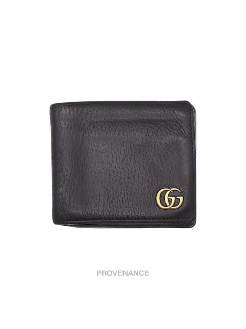 GUCCI Gucci GG Marmont Snap Bifold Wallet - Black Leather