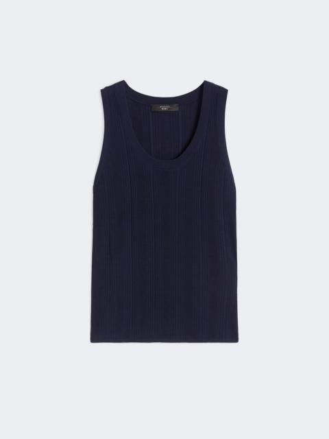 WEEKEND Max Mara Viscose yarn sleeveless jumper - NAVY