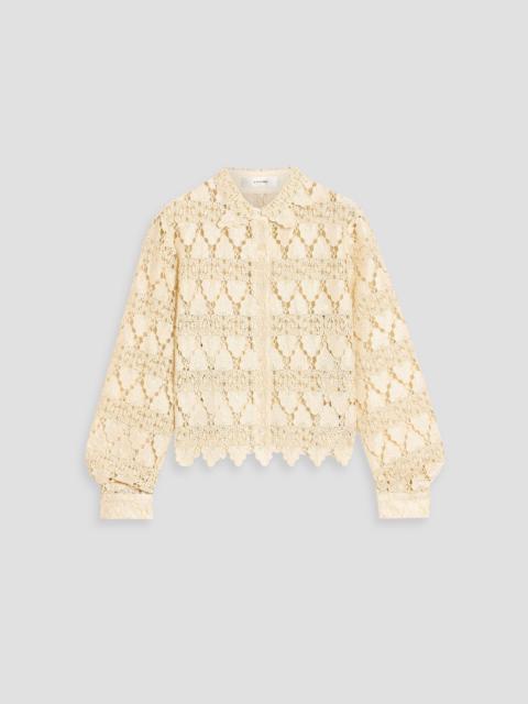FRAME Crocheted-lace shirt