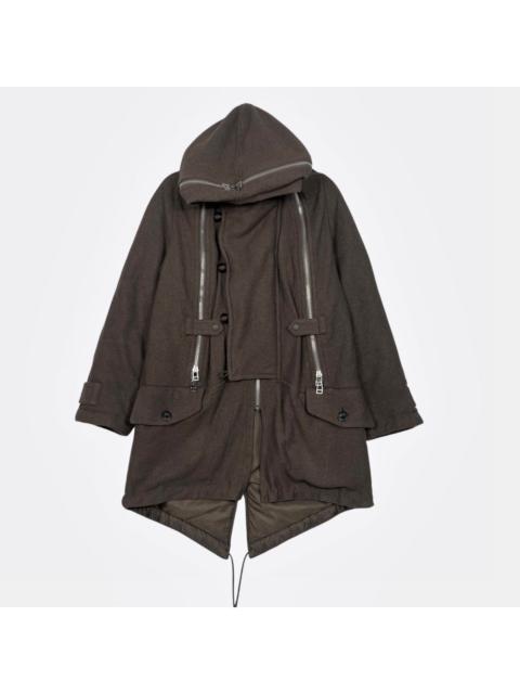 Other Designers Final Home 90s Issey Miyake Multi Zipper Wool Parka Jacket