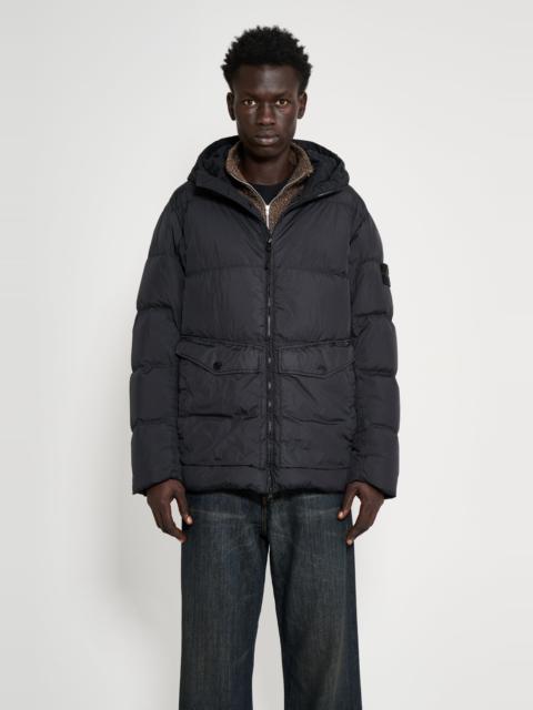 Stone Island STONE ISLAND SHORT HOODED DOWN JACKET BLACK