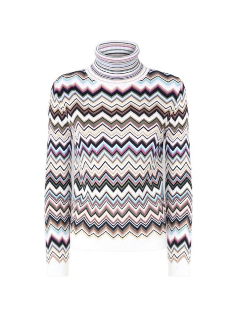 Missoni Missoni Women Zig Zag Motif Turtle-Neck Sweater