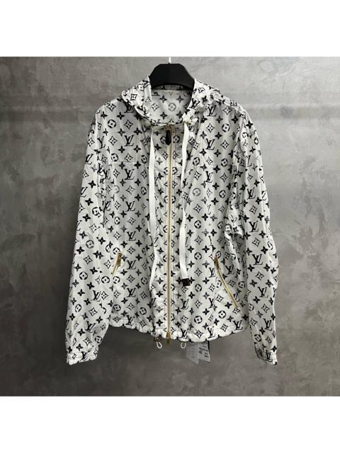 Louis Vuitton Louis Vuitton White All-Over Logo Hooded Jacket