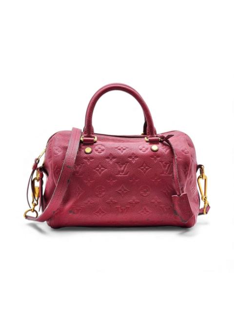 Louis Vuitton Speedy Bandouliere 25 Empreinte Leather Bag Burgundy