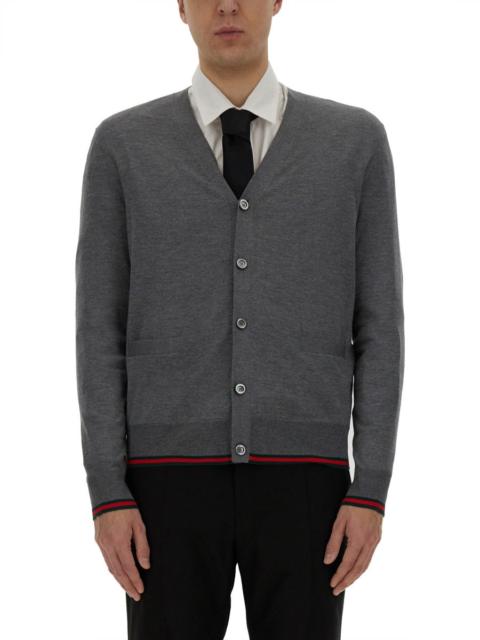 GUCCI Gucci Men Web Pattern Cardigan
