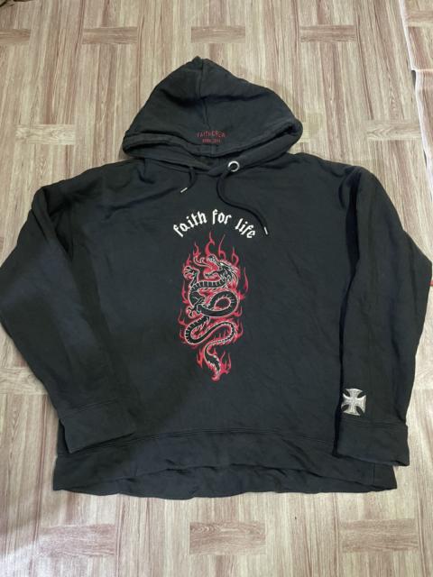 Other Designers Japanese Brand - Faith embroidery dragon logo hoodie